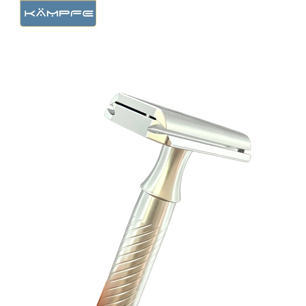 KAMPFE Traditional CNC Aluminum Metal Safety 30° Fixed Angle Razor Double Edge Manual Shaver for Close Shave Razor