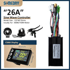 26A Ebike Sinawave Controller 24V/36V/48V Three-Mode Controller with Learning Function JN Color Display Wheel Hub Motor Parts