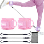 LOOGDEEL Resistance Bands Set Ankle Straps Adjustable Foot Support Padded Cuff Ankle Weight Leg Training Brace Yoga Sport Tool