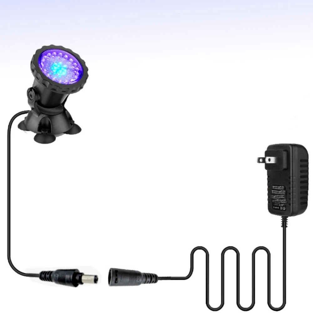 IP68 Waterproof Underwater LED Lights 12V RGB Multicolour Aquarium Light Garden Fountain Pond Fish Tank Swimming Pool Spot Lamp