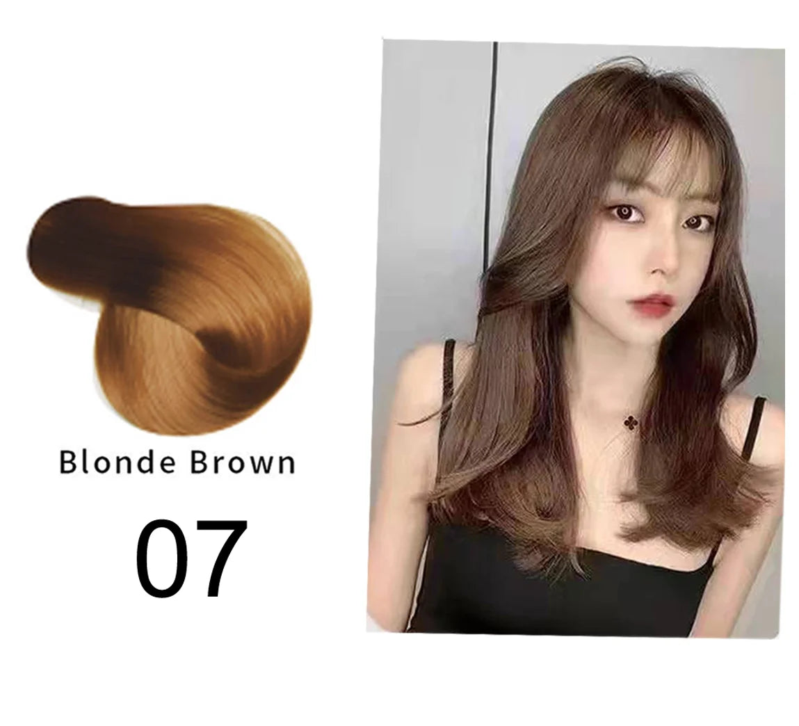 Mokeru Natural Organic Brown Hair Color Permanent Hair Coloring Shampoo Long Lasting Hair Dye Shampoo For Women Professional Dye