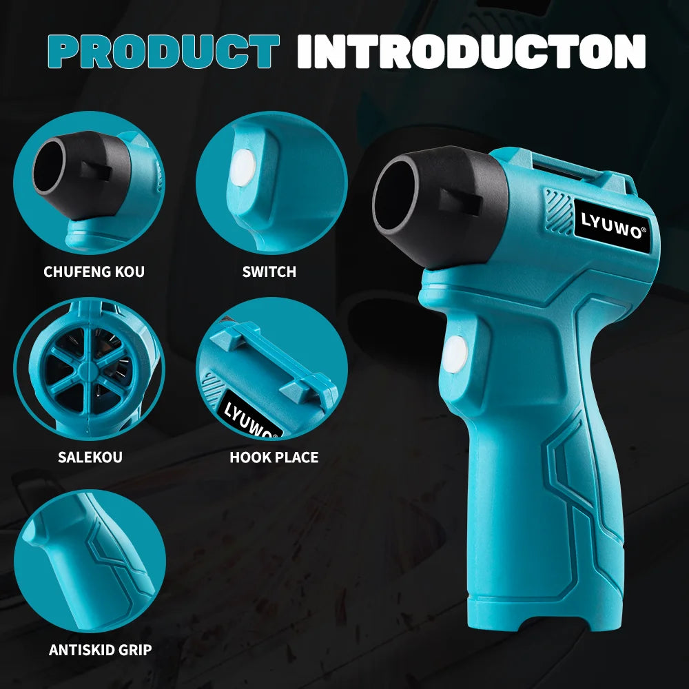 Manual Turbo Jet Fan Mini Handheld Air Blower, Portable Household Cleaning, 1pc