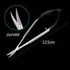 Castroviejo Cornea Micro Scissors Stainless Steel Ophthalmic Instrument, 1pc, 12.5cm/14cm Straight or Curved