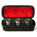 1/2/3/5/6/10 Slot Watch Travel Case,Hard Watch Roll, Travel Watch Organizer Case with Form-Fitting Pillow, Red Microfiber Lining
