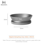 MUVNA Espresso Dosing Funnel, Coffee Portafilter Funnel with 8 Magnetized Steel, Compatible with 51/53/58mm Portafilter