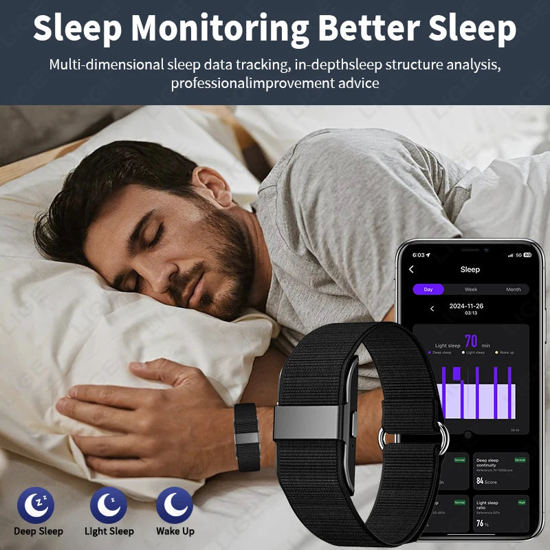 LIGE Smart Bracelet Waterproof Fitness Tracker with Pedometer, Vibration Alarm, Message Alerts