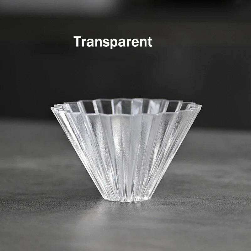 Hand-made Coffee Drip Filter Cup for Household Use 1-2 People Origami Filter Cup V-shaped Resin Cake Cup Anti-fall Filter
