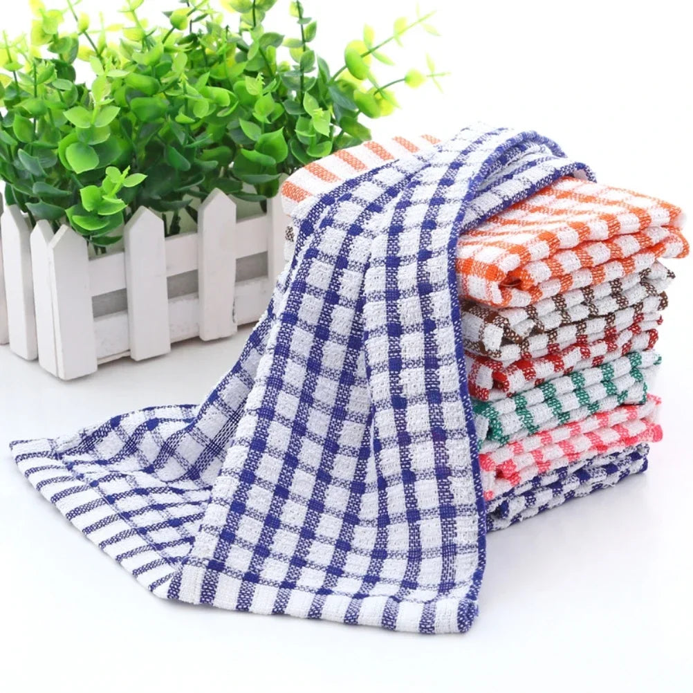 6PCS All Cotton Kitchen Cleaning Cloth Catering Restaurant Cloth Dish Towels Cleaning Cloth Kitchen Cleaning Towel