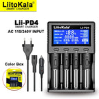 Liitokala Lii-PD2/Lii-PD4 Li-ion & NiMH Battery Charger for 18650 21700 26650 AA AAA