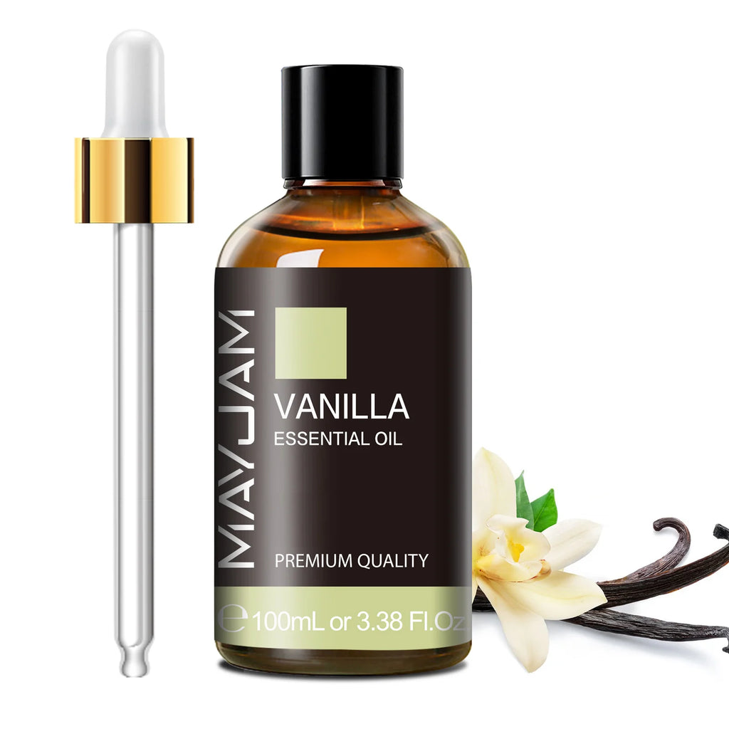 MAYJAM 100ml Pure Essential Oil with Glass Dropper, Aromatherapy Essential Oils Lavender Eucalyptus Rosemary Vanilla Aroma Oil