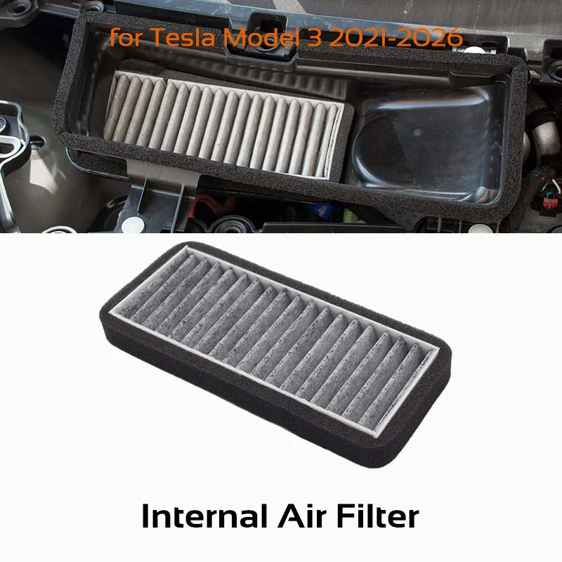 Car Intake Air Filter Cover For Tesla Model 3 2021-2026 Highland Melt Blown Fabric Inlet Flow Vent Dust Prevention Accessories