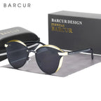 BARCUR Style Polarized Sunglasses For Women Catmore Round Sun Glass Ladies Woman Eyewear Accessory UVAB Protection