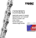 TANKE Bike Chain 8/9/10/11/12 Speed 116/126 Links MTB Road Bicycle Chain