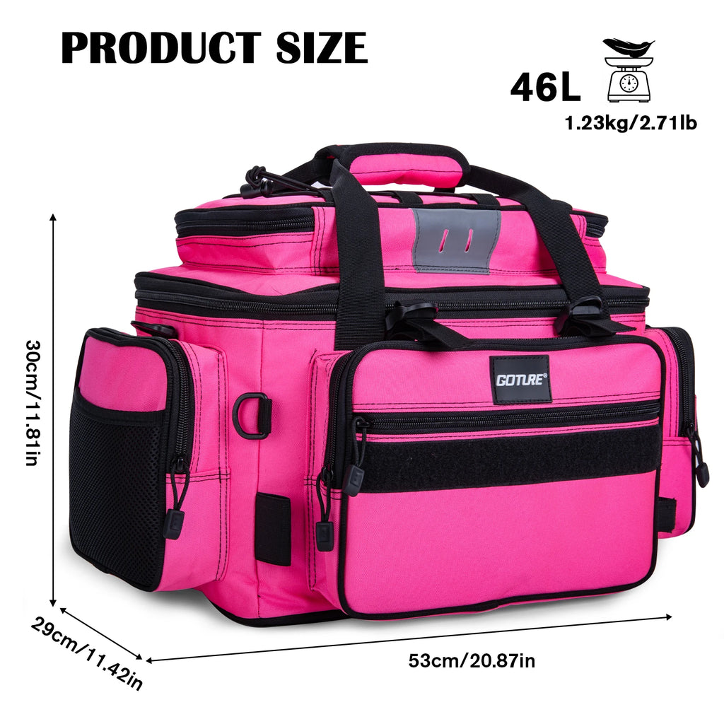 Goture 53*30*29 Outdoor Waterproof Fishing Bag Cycling Sports Storage Shoulder Bag Large Capacity Hunting Tactical Soft Bag