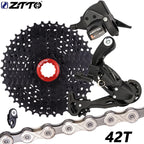 ZTTO MTB 9 Speed Set 1X9 Shifter Rear Derailleur 9V 50T Cassette K7 Sprocket Parts For m370 m430 m590 DEORE Single Crank System
