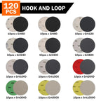 3 Inch Wet Dry Headlight Restoration Kit 133 Pcs Hook and Loop Sandpaper for Polishing and Sanding Wood Stone Lacquer Surface