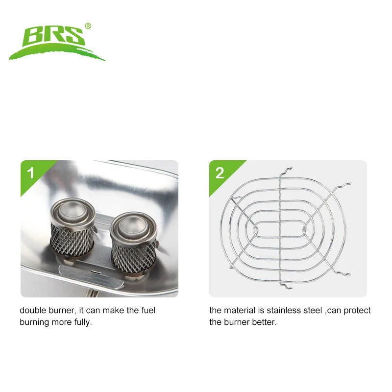 BRS-H22 Outdoor aluminum alloy stainless steel Gas Heater Infrared Ray Double Burners Heating Stoves