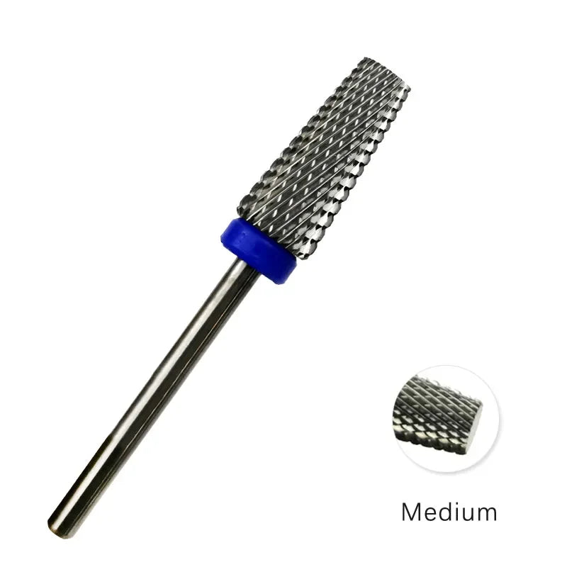 HYTOOS Flat Tapered Cross Teeth Bit 3/32 Carbide Nail Drill Bits Remove Gel Manicure Cutter Electric Drills Nails Accessorie