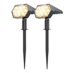Solar Lights Outdoor  92 LED Solar Spot Lights Outdoor IP67 Waterproof Solar Garden Lights 2 In 1 for Yard Garden Porch
