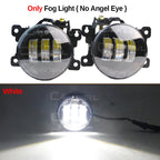 2 Pieces 90MM Round Angel Eye LED Fog Light For Suzuki Jimny 1998-2017 30W H11 Adjustable Car Front Fog Daytime Running Lamp DRL