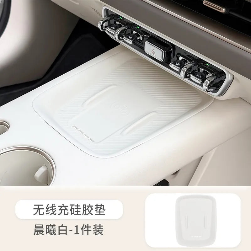 GWM ORA 5 2026 Silicone Interior Storage Box Set, Cup Holder Cover & Phone Mat, White/Grey