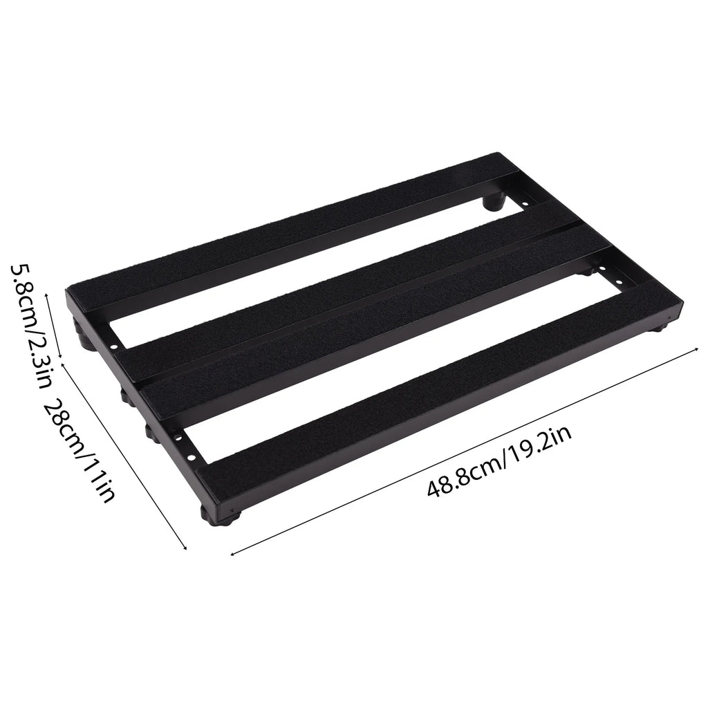 Guitar Pedal Board Aluminum Alloy Effect Pedalboard Compartment Storage Power Cord Portable Easy Assemble Pedal Board for Guitar