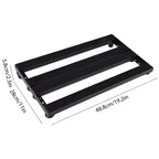 Guitar Pedal Board Aluminum Alloy Effect Pedalboard Compartment Storage Power Cord Portable Easy Assemble Pedal Board for Guitar