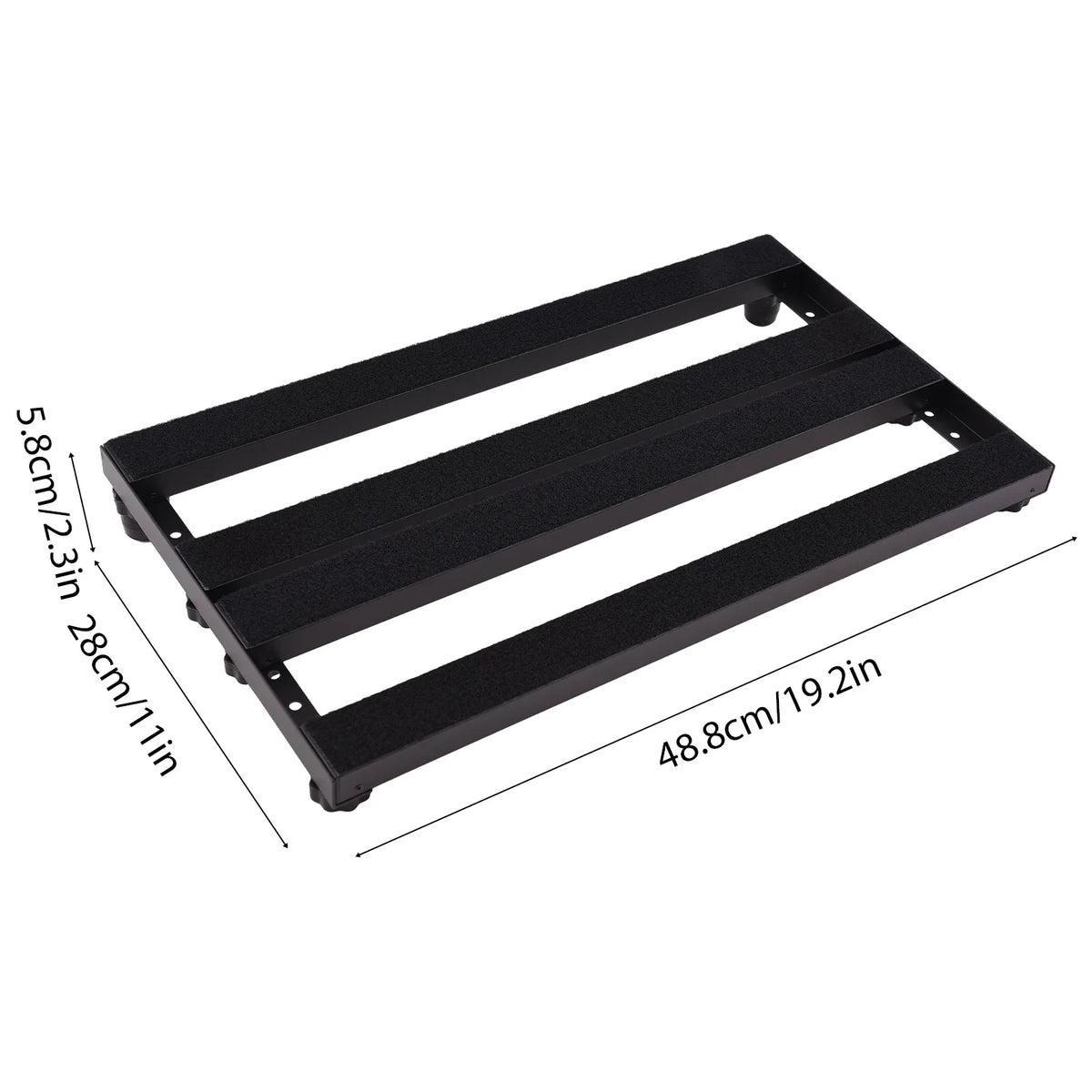 Guitar Pedal Board Aluminum Alloy Effect Pedalboard Compartment Storage Power Cord Portable Easy Assemble Pedal Board for Guitar