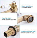 Luxury Basin Bath Faucet European Retro Single Handle Antique Bronze for Cold and Hot Water Sink Mixer Tap Mixer