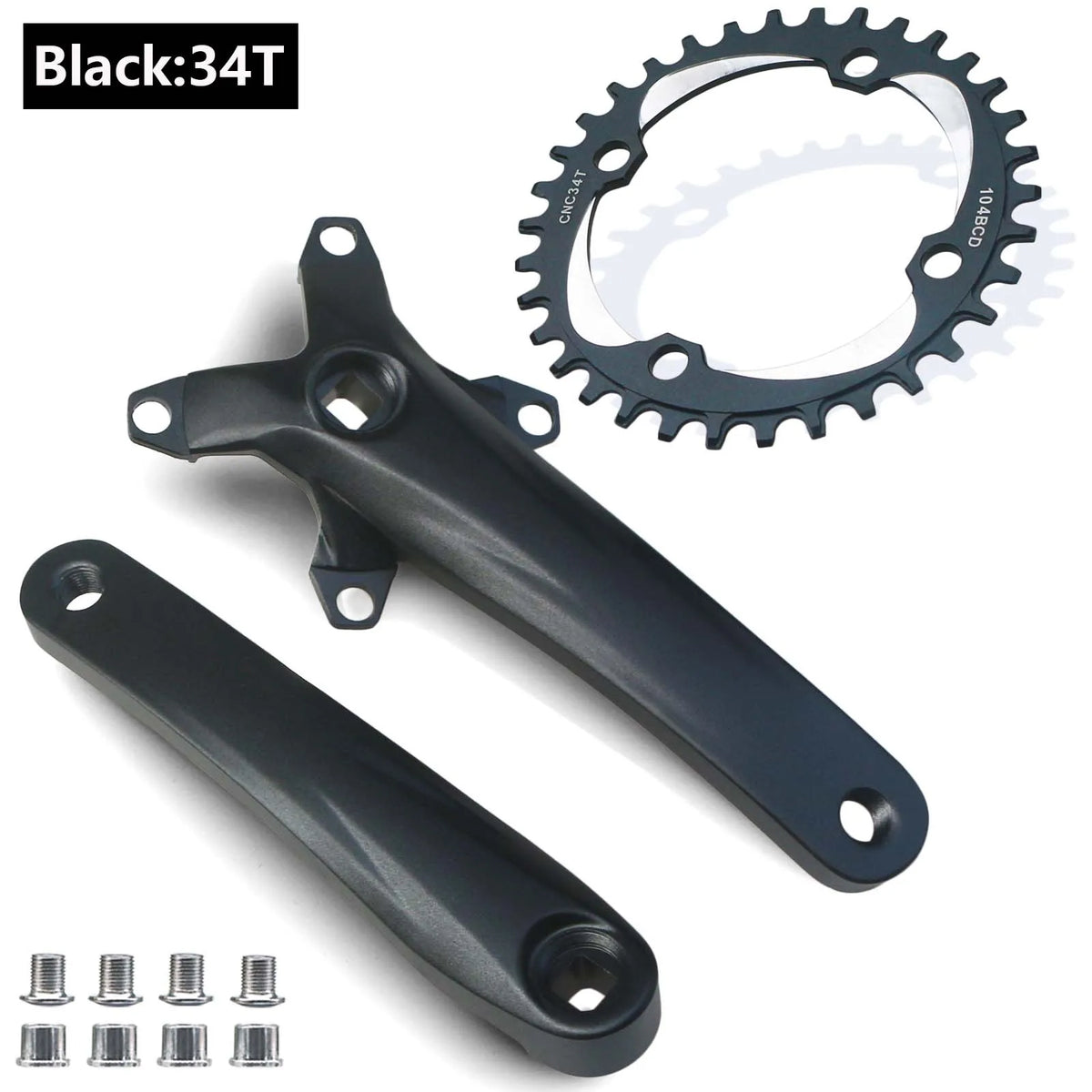 170 104BCD 64BCD MTB Bicycle Crank set Square taper Crank Mountain Bike Crankset 30T~42T Chainring For 8 9 10 11 speed chain