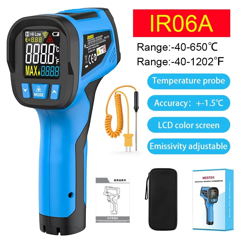 Mestek Digital Infrared Thermometer Non-Contact IR Laser Temperature Gun -50 to 800 C