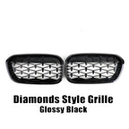 XVIP Front Bumper Kidney Grille Racing Grills For BMW 1 Series F20 F21 2015-2019 Replacement Double Slat Gloss Black Grilles