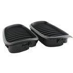 Pulleco For BMW E39 5 Series 525 528 Gloss Black Grille Car Front Hood Grill Kidney Grilles Racing Grill 99-03 Auto Accessories