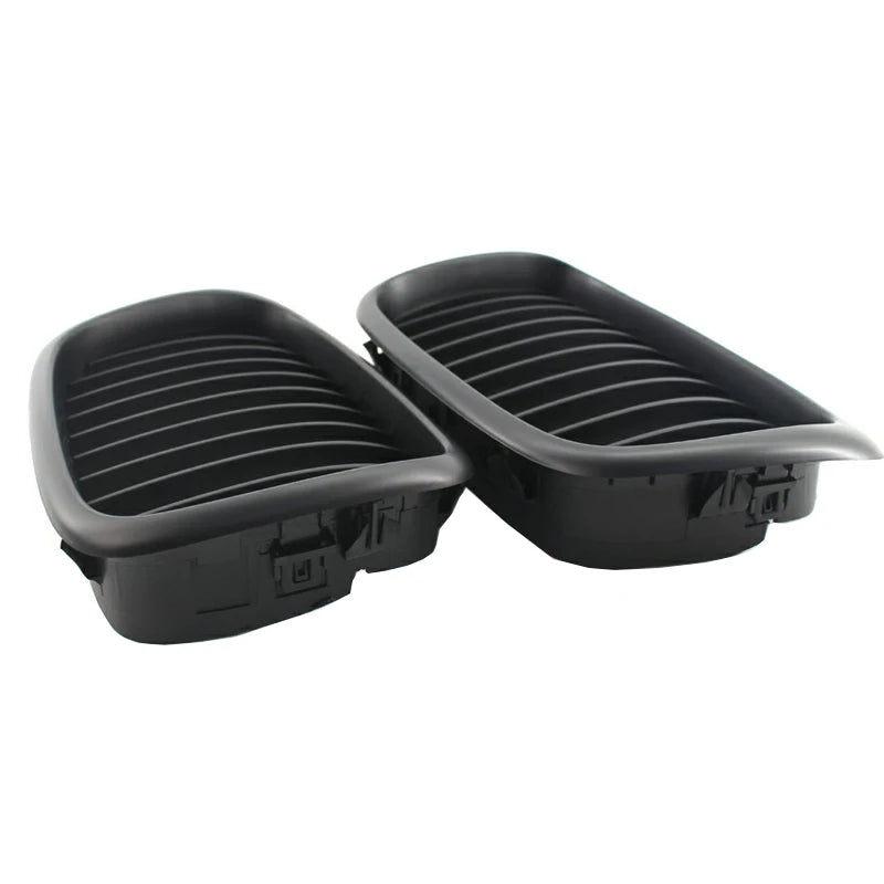 Pulleco For BMW E39 5 Series 525 528 Gloss Black Grille Car Front Hood Grill Kidney Grilles Racing Grill 99-03 Auto Accessories
