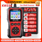2026 KONNWEI KW330 Car OBD2 Diagnostic Tool Professional Engine Battery Testing Fault Code Erase Real-Time Data Scanner Function