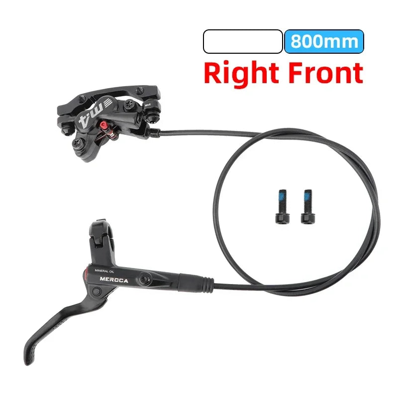 MEROCA M4 4-piston Hydraulic Bicycle Brakes Front Rear Kit 4 Piston Disc Brake Oil Brake MTB Compatible with 160mm Rotor