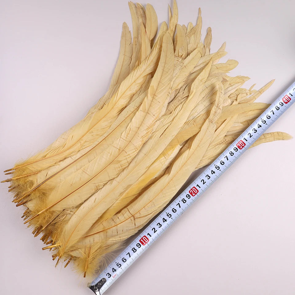 50Pcs 35-40cm Rooster Tail Feathers for Crafts Carnival Accessories Natural Long Plumes Chicken Decoration Feather Headdress