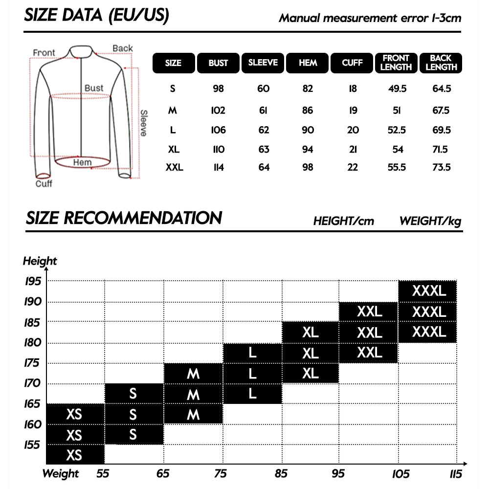 ZRSE Men's Long Sleeve Cycling Jersey UPF 50+ Quick Dry Breathable Slim Fit Shirt