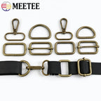 5/10Pcs 20-38mm Bronze Metal Buckles O D Ring Buckle Swivel Lobster Clasp Backpack Carabiner Clips Webbing Strap Adjuster Slider