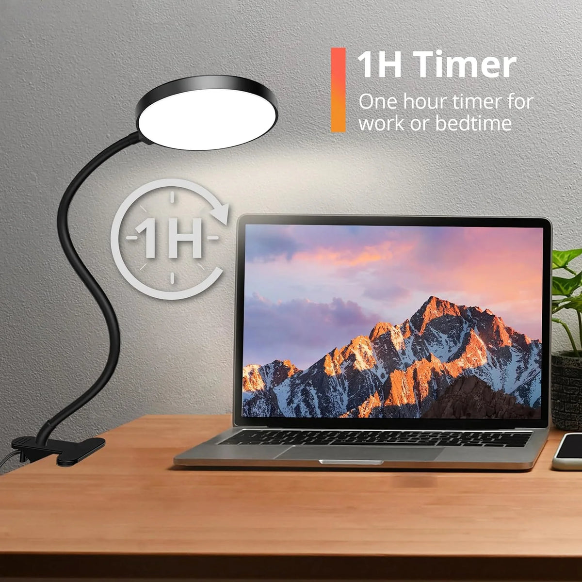 Desk Lamps LED Book Light USB Rechargeable Reading Light Warm Cool White Daylight Portable Flexible Easy Clip Night Reading Lamp