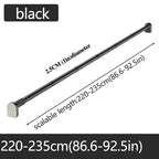 Adjustable Stainless Steel Shower Curtain Rod Clothes Drying Rack No-Drill Telescopic Pole for Laundry Room Bathroom