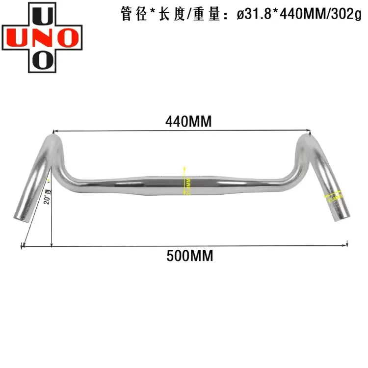 UNO FL12 Gravel Bike Handlebar 31.8x400/420/440/460mm Outer Drop Bar Ultralight Bicycle Handle Road Bicycle Flared Bar