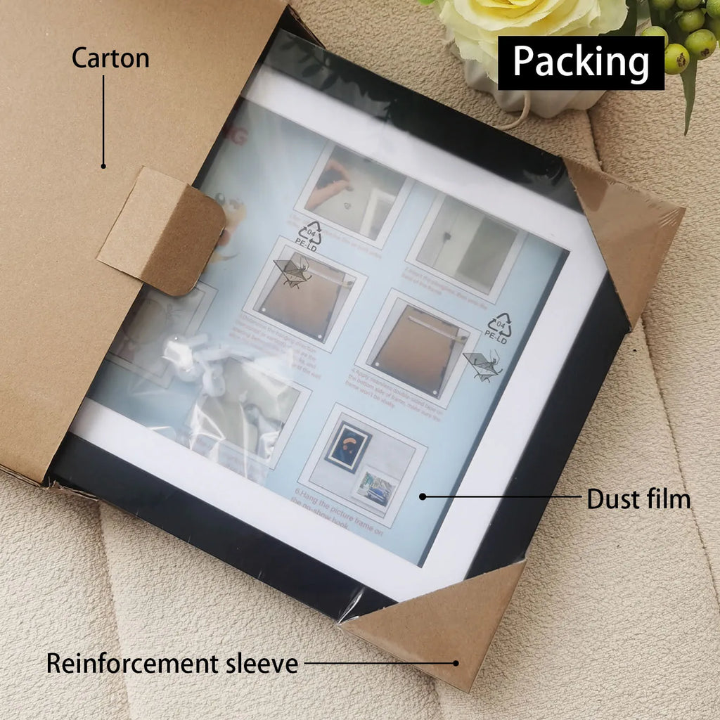 Wood Flap Art Frames Magnetic A4 Photo Frame Framed Picture DIY Children's Exhibition of Paintings Home Decoration Storage Rack