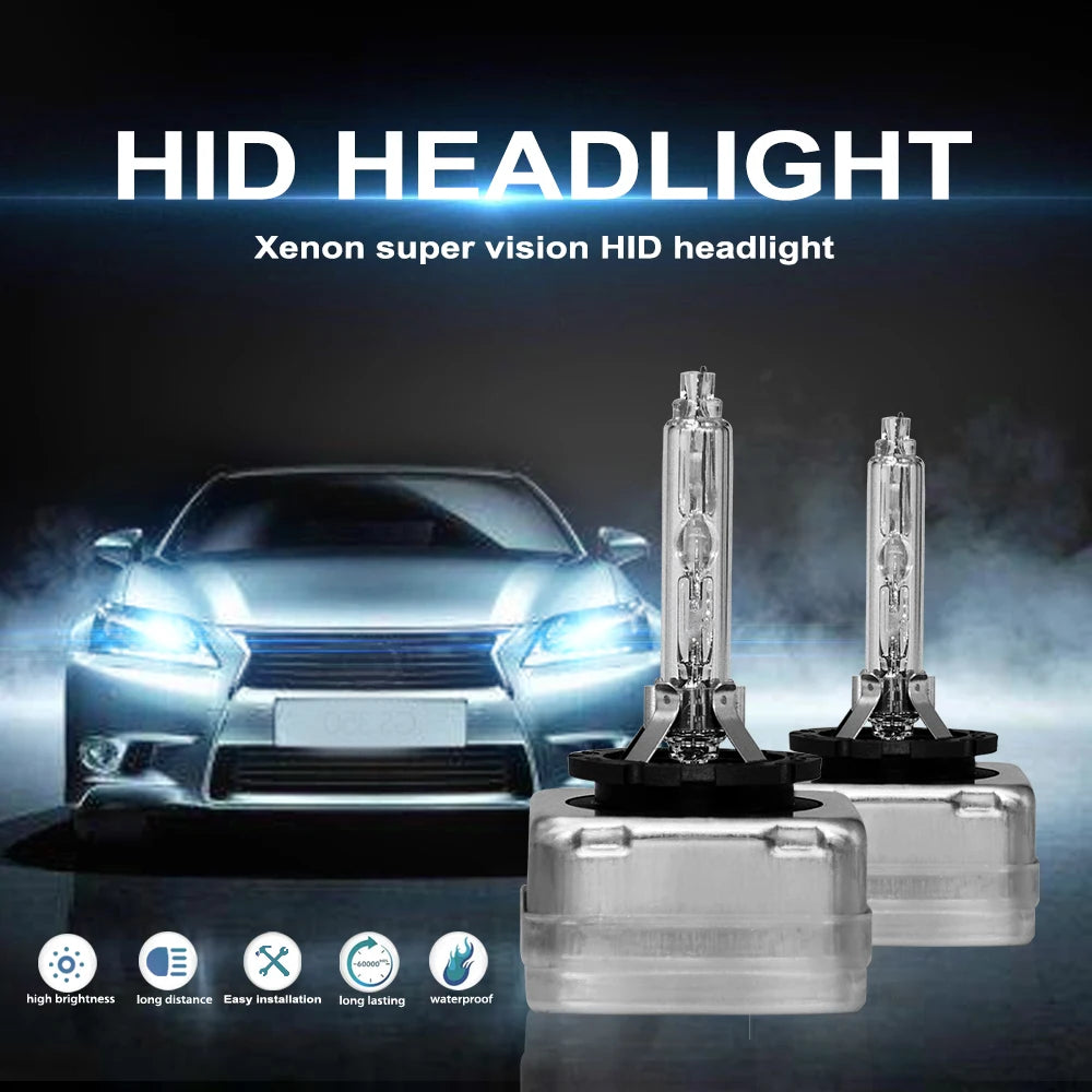 1Pair XENON Headlight Bulb HID Super Brightness D3S Xenon Lamp 6000K For Audi A5 S5 RS5 2016 2015 2014 2013 2012 2011 2007-2010