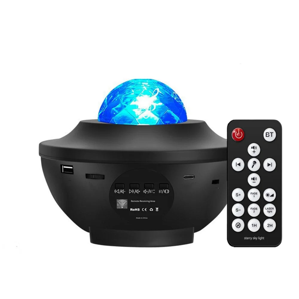 Colorful Starry Projector Galaxy Night Light Child Bluetooth USB Music Player Star NightLight Romantic Projector Night Lamp Gift