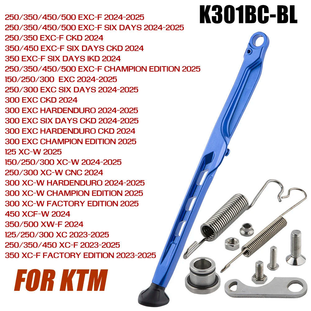 For KTM 125 150 250 300 350 450 500 530 XC XC-F XC-W XCF-W EXC EXC-F TPI Six Days 2008-2025 Motorcycle Side Stand Kickstand Kit