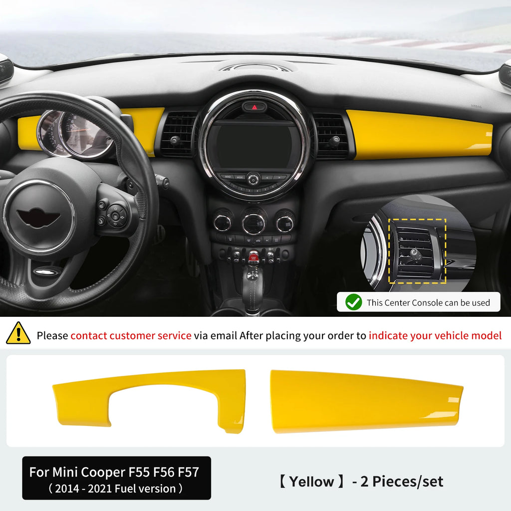 Center Console Decorative Shell Cover for Mini Cooper F55 F56 F57 2014-2021 ABS Leather