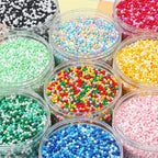 Uniform Smooth Glass Seed Beads Miyuki Japanese Style 2mm/3mm Solid Color Seed Beads for DIY Bracelet Craft Making Supplies