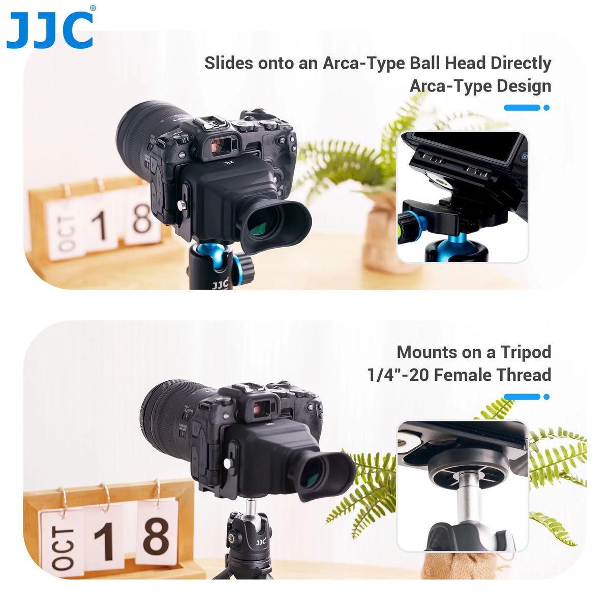 JJC 3X LCD Viewfinder Camera Extender Eyecup Eyepiece Collapsible fit 3.0" Screen for Nikon Z30 Sony ZV-1 RX100 Fuji X-T30 III