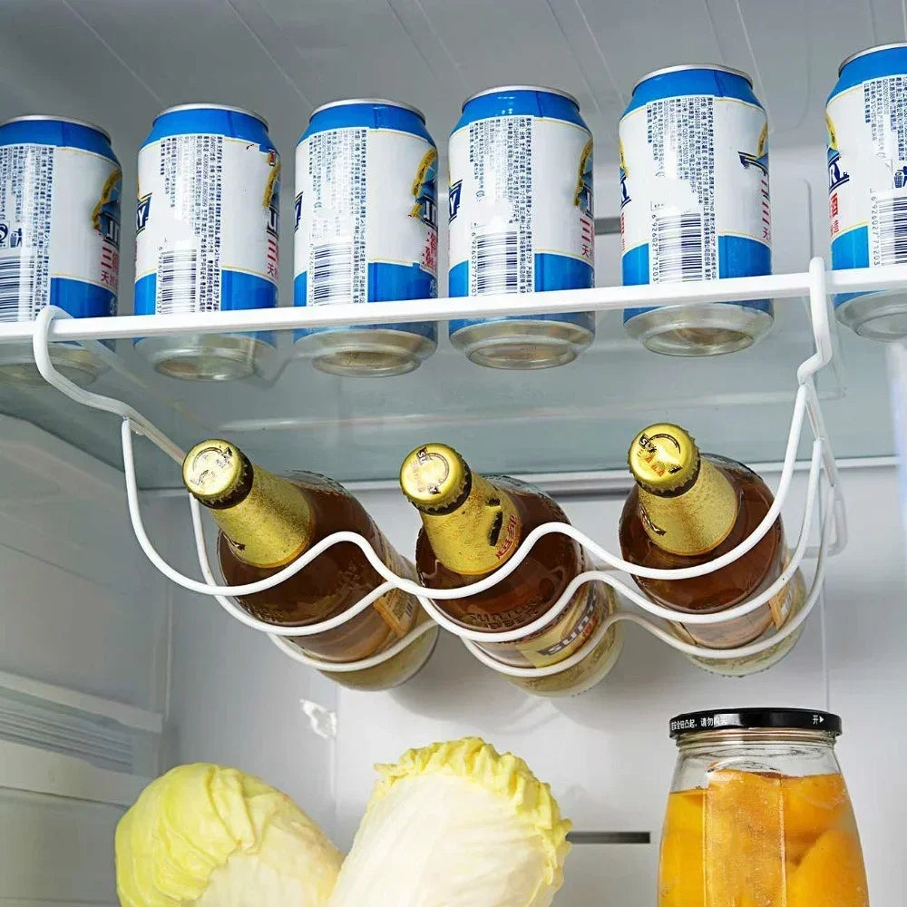 Refrigerator Bottle Organizer Rack Shelf Insert, Beer & Wine Holder, Style A